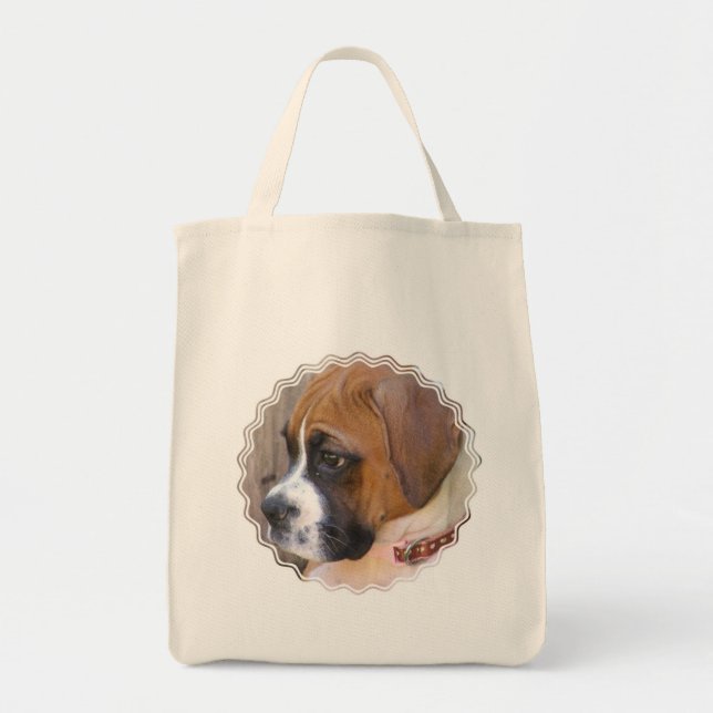 Boxer Puppy Dog Tote Bag (Front)