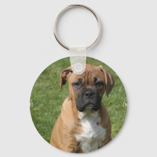 Boxer Puppy Keychain