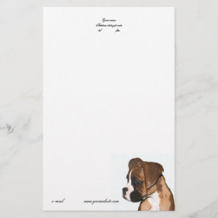 Boxer puppy letterhead