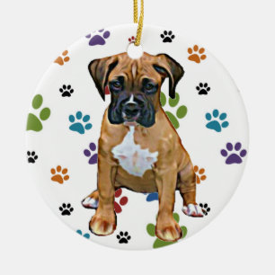 Boxer Puppy Ornament