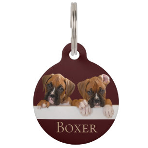 Boxer Puppy Pet Tag