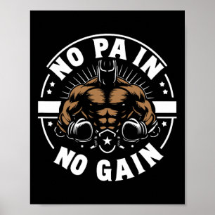 Boxer Quotes No Pain No Gain Sign No Pain No Gain 