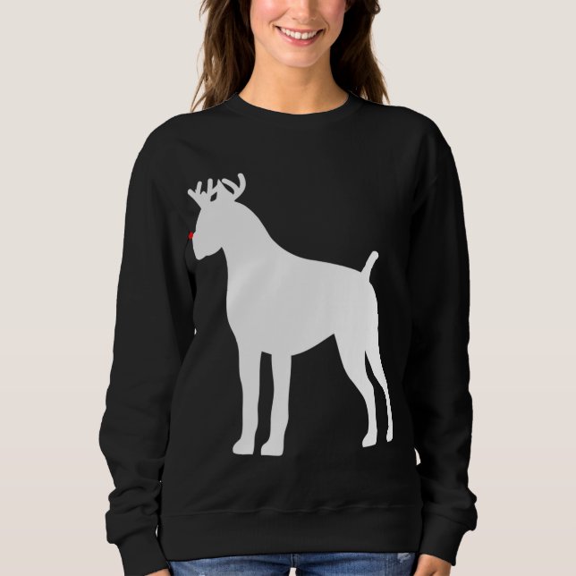 Boxer Reindeer Christmas Dog Sweatshirt (Front)