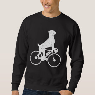 Boxer riding a bicycle boxer dog autumn sweatshirt