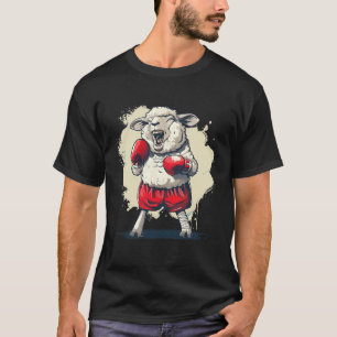 Boxer Sheep With Boxing Gloves Kickboxing Funny Bo T-Shirt