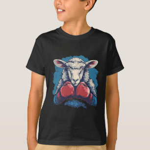 Boxer Sheep With Boxing Gloves Kickboxing Funny Bo T-Shirt