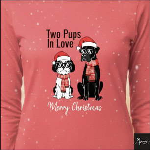 Boxer Shih Tzu Christmas Sunglasses Scarf Tri-Blend Shirt