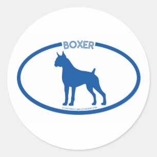 Boxer Silhouette Sticker
