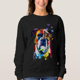 Boxer Splash Butterflies  Dog Sweatshirt