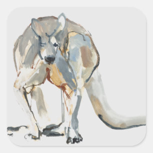Boxer Square Sticker
