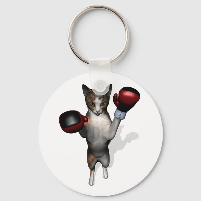 Boxer Tabby Key Ring (Front)