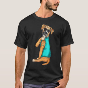 Boxer Tattoos I Love Mum Sitting Mother's Day T-Shirt