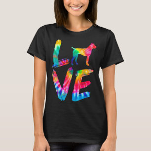 Boxer Tie Dye Love Dog Mum Dad T-Shirt