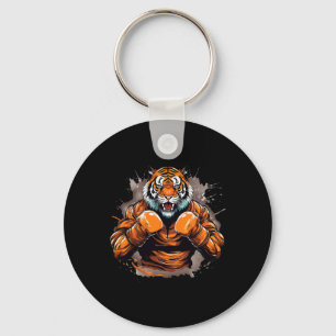 Boxer Tiger Funny Boxing Tiger Graphic Men Women K Key Ring