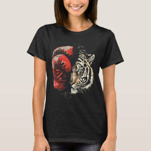 Boxer Tiger With Boxing Gloves Kickboxing Funny Bo T-Shirt