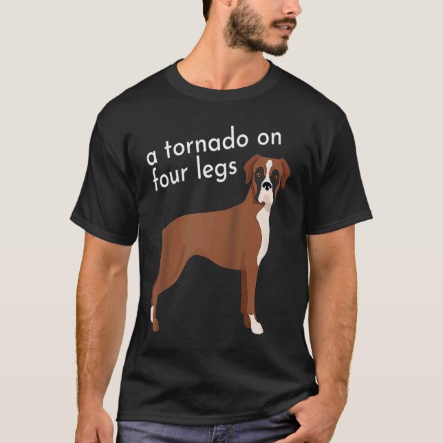 Boxer Tornado on Four Legs Raglan T-Shirt (Front)