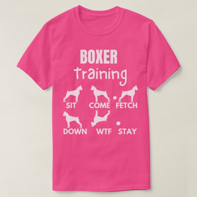 Boxer Training Boxer Dog Tricks T-Shirt (Design Front)