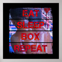 Boxer Training Quote Eat Sleep Box Repeat