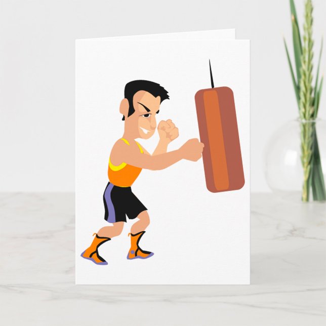 Boxer Training with Punching Bag Card (Creator Uploaded)
