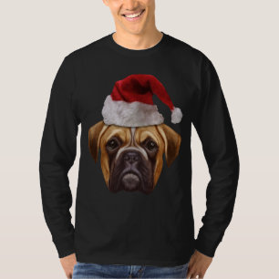 Boxer Ugly Christmas Dog Santa Hat Xmas Gift T-Shirt