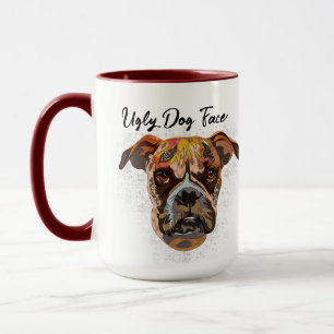 Boxer ugly face mug