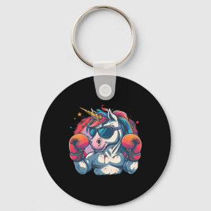 Boxer Unicorn With Boxing Gloves Kickboxing Funny  Key Ring
