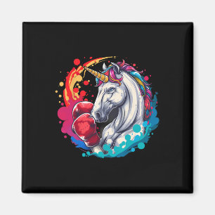 Boxer Unicorn With Boxing Gloves Kickboxing Funny Magnet