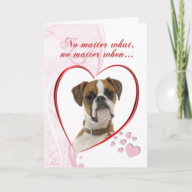Boxer Valentine Holiday Card (Front)