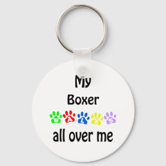 Boxer Walks Design Key Ring