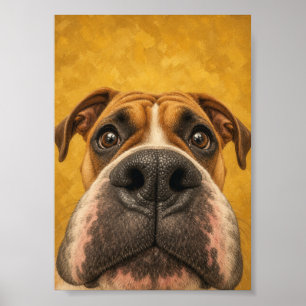 Boxer Wall Art — Funny Big Nose Close-Up Portrait