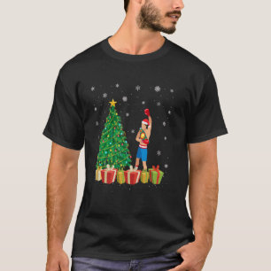 Boxer Xmas Tree Lighting Santa Hat Boxer Christmas T-Shirt