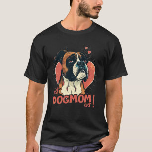 Boxerdog with heartdecoration  Best Dogmom T-Shirt