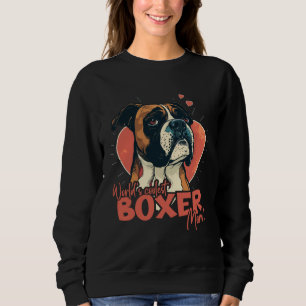 Boxerdog with heartdecoration  Coolest Boxermom Sweatshirt