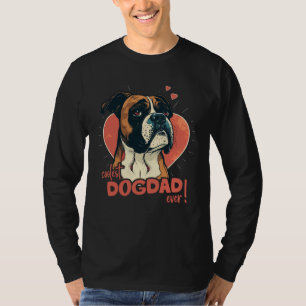 Boxerdog With Heartdecoration  Coolest Dogdad T-Shirt
