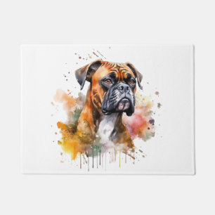 BoxerLove Watercolor Artwork - Loyal Canine Breed Doormat