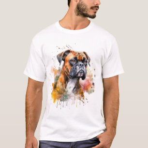 BoxerLove Watercolor Artwork - Loyal Canine Breed T-Shirt