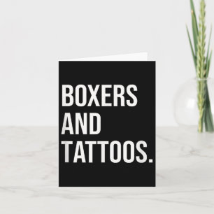 Boxers And Tattoos German Boxer Owner Dog Inked Fu Card