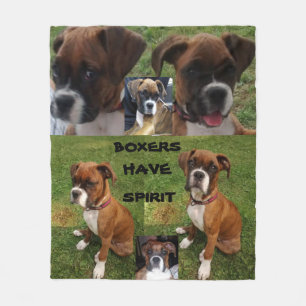 BOXERS HAVE SPIRIT COLLAGE fleece Blanket