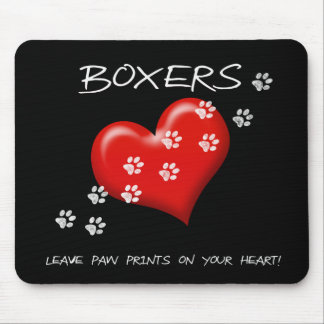 Boxers Leave Paw Prints Mouse Pad