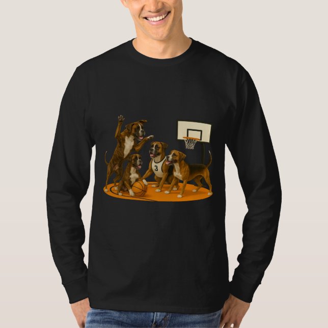 Boxers playing basketball T-Shirt (Front)