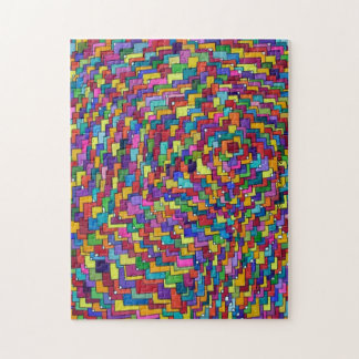 Boxes Dots One Multicolor Abstract Jigsaw Puzzle