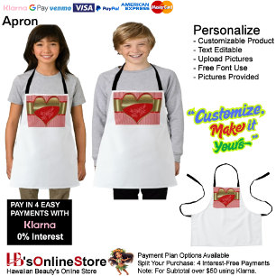 Boxes of Hearts Small Apron