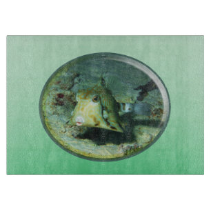 Boxfish - so Cute! Photograhic Design of Cowfish Cutting Board