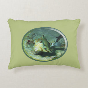 Boxfish - so Cute! Photograhic Design of Cowfish Decorative Cushion