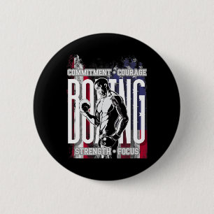 Boxing 14 6 cm round badge