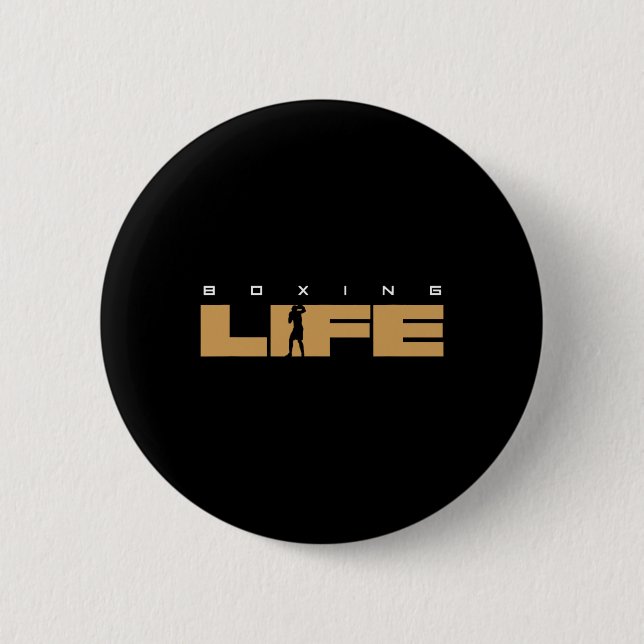 Boxing 1  6 cm round badge (Front)