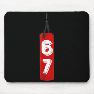 Boxing 6 7 Six Seven Funny MMA Gym Design Mouse Pad