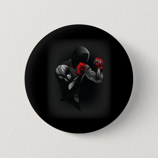 Boxing 7  6 cm round badge (Front)
