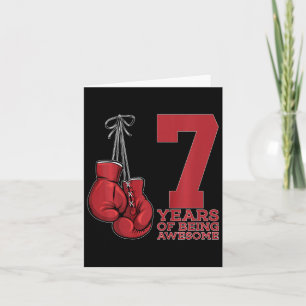 Boxing 7 Years Of Being Awesome Boxer 7th Birthday Card