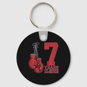 Boxing 7 Years Of Being Awesome Boxer 7th Birthday Key Ring